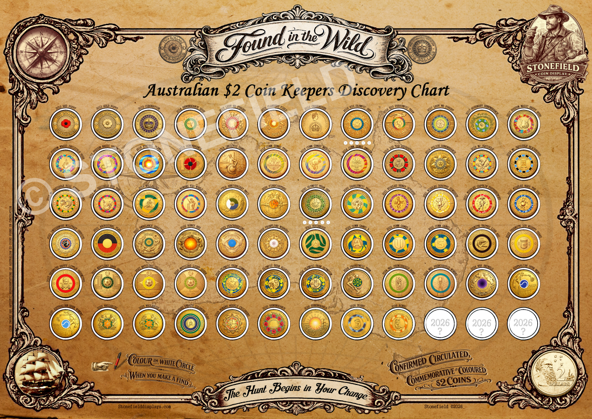 $2 Coin Discovery Chart Full View